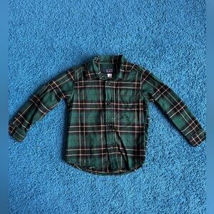 The Children's Place Green Plaid Button Down Shirt